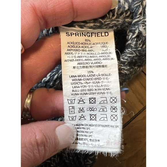 springfield lambs wool Blend  sweater pullover Mens Medium‎ Multicolor - Picture 10 of 14